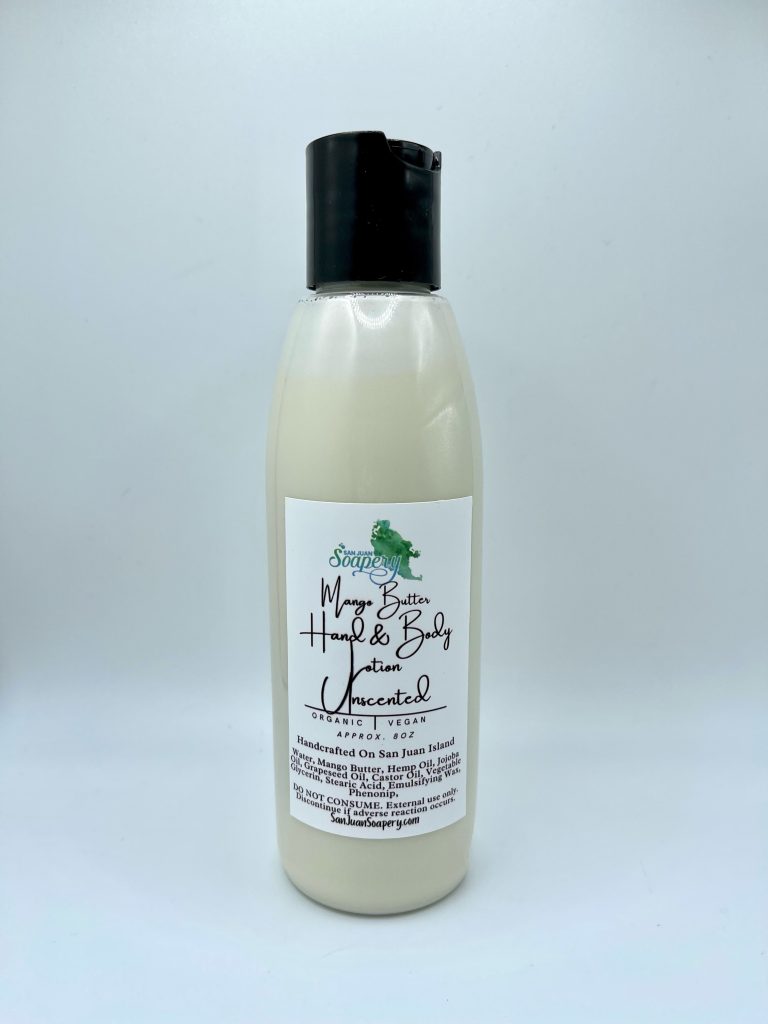 A bottle of lotion with a black cap.